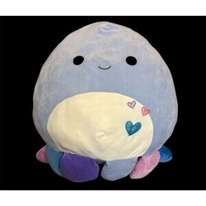 24" Squishmallows Beula Lavender Octopus Jumbo 2020 Kelly Toys with Hang Tag